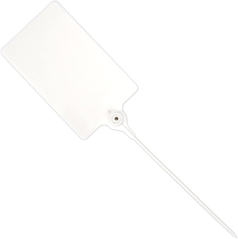 LeadSeals 100 Plastic Shipping Tags - Waterproof, Writable Labels for Security, Storage, Hanging - With Marker Pen (White) - Image 4